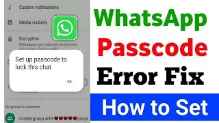 set up passcode to lock this chat |how to set passcode for chat lock in whatsapp |Whatsapp chat lock