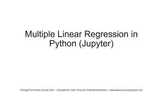 Multiple Linear Regression in Python (Jupyter)