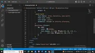 Learn How to create Glowing Text Animation By HTML/CSS  ANIMATION - II Bxam programming II-
