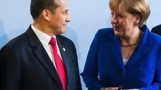 El Presidente del Perú, Ollanta Humala, se reúne con Ángela Merkel