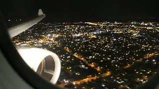 Night View Of Delhi Town From Flight/ Crash Landing / Emergency landing 2020 .