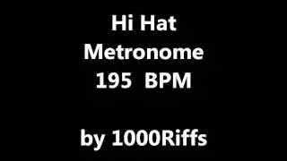 Hi Hat Metronome 195 BPM - Beats Per Minute