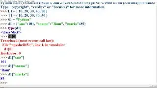 A short video on Python dict and set Data Types