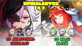 Arlecchino Overload / Nilou Ayato Bloom 4.7 Spiral Abyss Floor 12 Genshin Impact【原神】