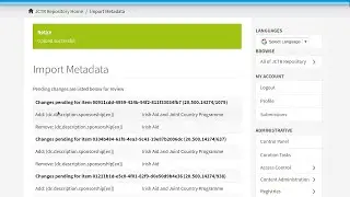 [Demonstration] Batch Metadata Editing in DSpace Using CSV Metadata Import