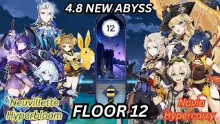 4.8 SPIRAL ABYSS FLOOR 12 | C0 Neuvillette x C0 Navia  | Genshin Impact