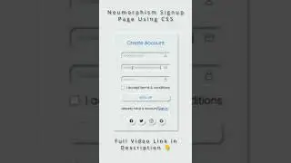 Neumorphism Signup Form Using CSS | UI Design | CodeWithNizami | 