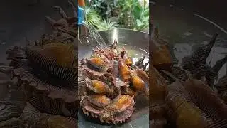 Cooking alive and kicking sea shells, yummy when fresh.
