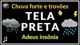 Adeus Insônia Durma Instantaneamente com Chuva Forte e Trovões em um Telhado de uma casa na Fazenda