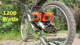 Chainsaw Powered Ebike with Bluetti EB55 Power Station as Battery - DIY from Scrap Metal