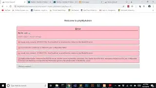 Error Connecting to phpMyAdmin Resolve