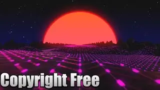 Dreamy Synthwave Grid Stock Loop Video/Animated Background