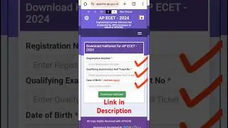 How To Download AP EAPCET ADMIT CARD 2024