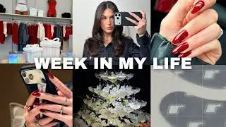 VLOG: chit chat grwm, brand dinner, bougiest nail salon in LA, how i plan/organize/goal set, coffee