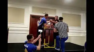 Bunjamin Lahu vs Edmir Frroku armwrestling tournament macedonia category 95 kg+ finals