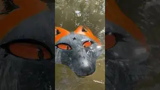 It’s time to drink water 😋😋😋my mask was thirsty #therian #furry #fox #alterhuman