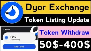 Dyor Exchange Airdrop update || Dyor Waitlist Update || Dyor Exchange token price || Dyor Exchange