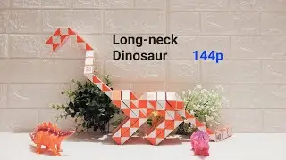 Rubik's Twist or Rubik's Transformable Snake 144 pieces -  Long Neck Dinosaur