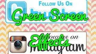 Twitter and Instagram follow Green screen