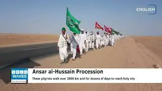 Iranian procession arrives in Khuzestan on its way to Karbala to commemorate Arbaeen