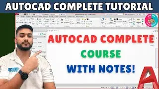 #01 AutoCAD Tutorial for all CAD Beginners: Step by Step (With Notes)