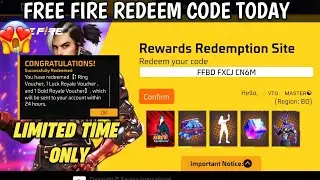 FREE FIRE REDEEM CODE TODAY | TODAY REDEEM CODE IN FREE FIRE | FF REDEEM CODE TODAY 🔥