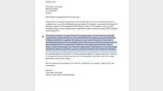 Destination Internship Cover Letter Template