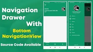 How to learn Navigation Drawer With Bottom Navigation View || Android Studio || 