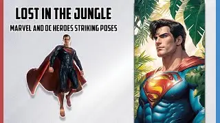 Lost in the Jungle: Marvel and DC Heroes Striking Poses with AI Magic