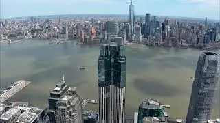 Soar Above New Jersey's Tallest Building: A Drone's Eye View of 99 Hudson
