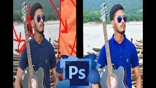Photoshop Tutorial - Make A simple  Color and bright Photo in bangla