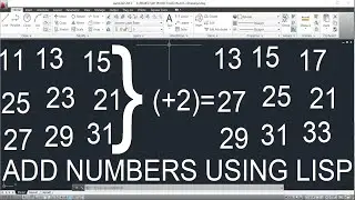 Addition Of  Number In AutoCAD Using ADMS AutoLisp
