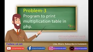 How to print multiplication table in PHP.