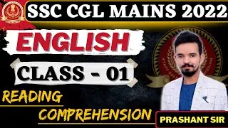 🔴English Paid Class Free || CGL Mains || Comprehension Special || English Special || By Prashant Sir