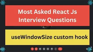 #49 React Js Challenge Day 49 | usewindowsize custom hook in react js