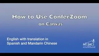 How to Use ConferZoom in Canvas