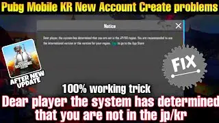 Dear player the system has determined that you are not in the jp/kr region | pubg kr login problem