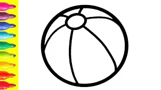 How to draw a ball for kids &Bolalar uchun to'pni chizish