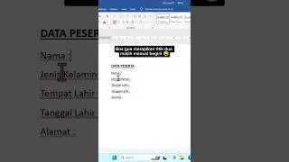 Word Trik Cara Merapikan Titik Dua di Word #word #shorts