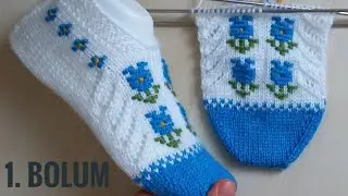 Ajur ve Laleler Beş Şiş Patik Modeli ~1. Bölüm~ Rengarenk Patiklerim