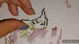 Живой процесс вышивки
