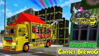 SHARE LIVERY TRUCK CANTER BREWOG AUDIO| BUSSID GAMEPLAYS
