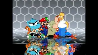 Team Gumball Watterson VS Team Homer MUGEN ¡¡battle¡¡ Request