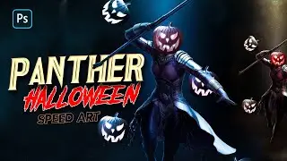 Halloween Panther Photo Manipulation Photoshop 2023 l Halloween Photoshop Manipulation