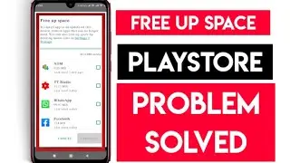 How to fix free up space in play store to install apps...........
