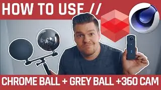 Chrome Ball + Grey Ball + 360 Cam for HDRI Lighting (C4D / Redshift)