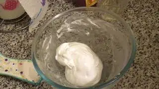 How to make slime using PVA glue , Shaving cream and borax activator and glitter paint