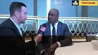 Iona College's Allen Austin with London Fletcher 2019 HOF Class