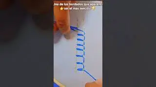 Uno de los bordados que aparenta ser el más sencillo #coser #costura #sew #trucos #sewing