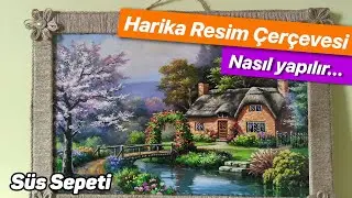 Halatla Resim Çerçevesi Süsleme | Nasıl Yapılır | Kendin Yap | DIY